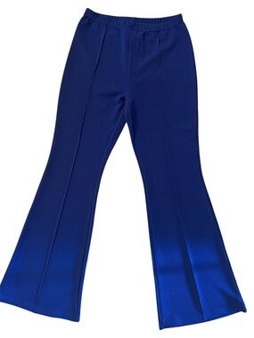 Royal Blue Flared Knit Pants